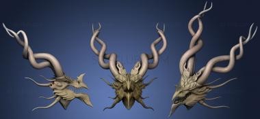 3D мадэль Темная Голова Дракона (STL)